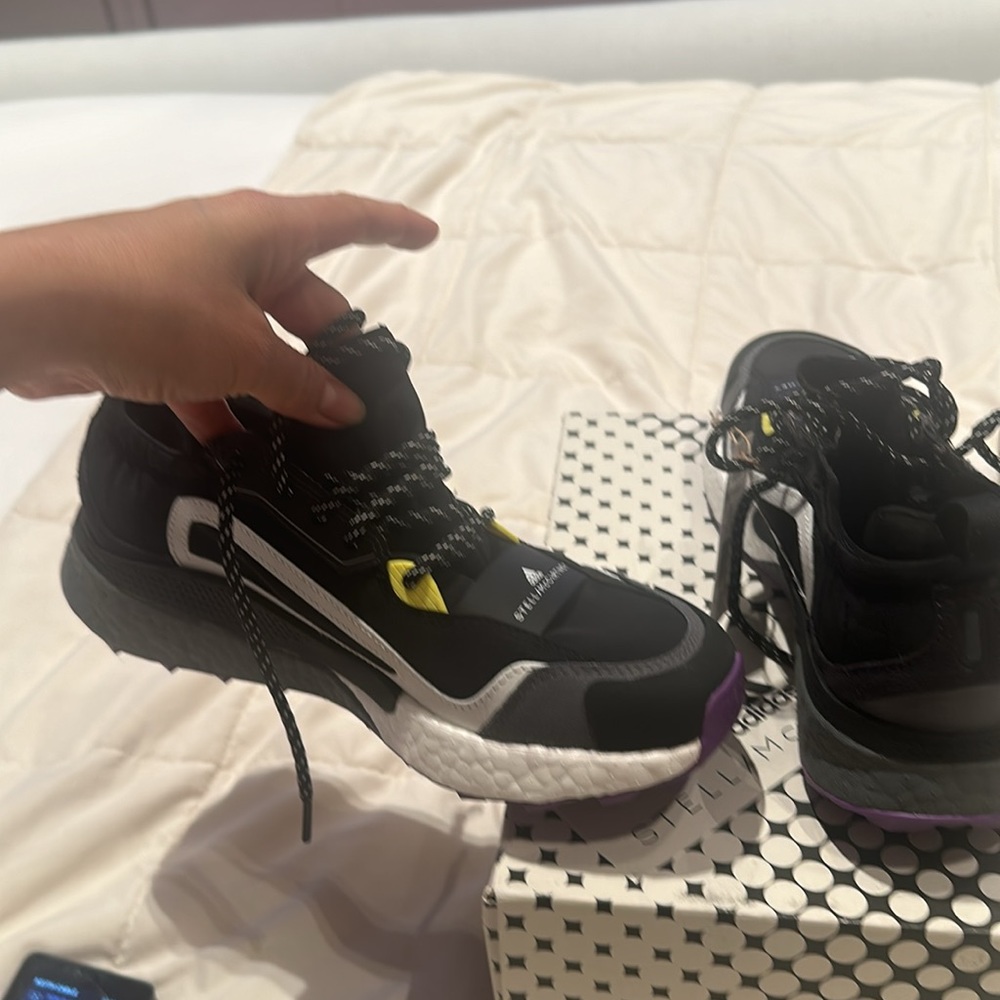 Adidas by Stella McCartney | Boost 2.0 Sneakers Black Purple & White 7 and 9 - Picture 3 of 11